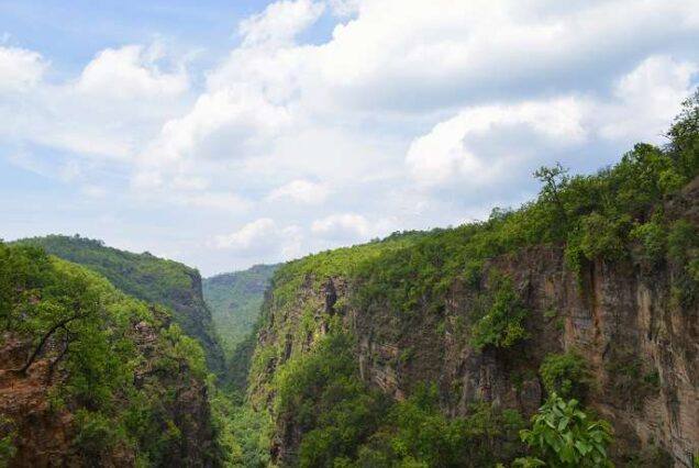 Forest canyon along the Pench River